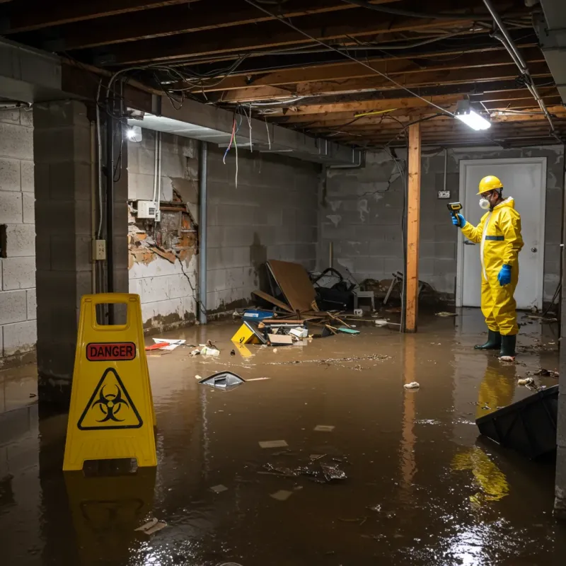 Flooded Basement Electrical Hazard in Ingham County, MI Property